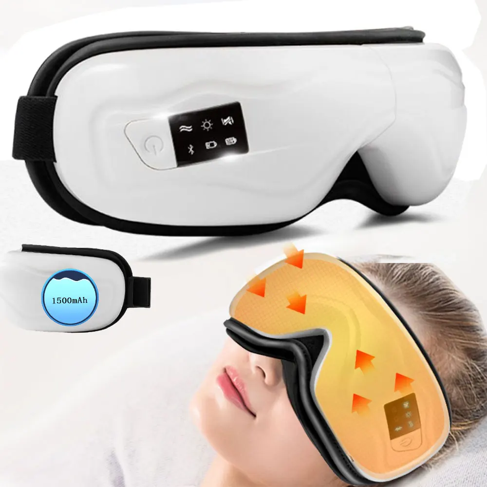 Eye Massager Compress Heat Smart Airbag Vibration Eye Care Bluetooth Eye Massage Relax Migraines